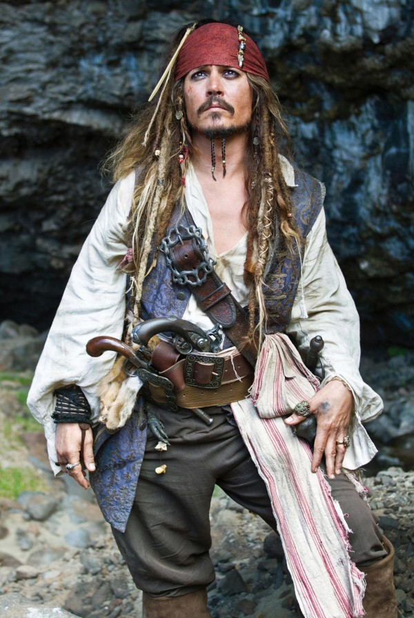 Johnny Depp plays Captain Jack Sparrow in Pirates Of The Caribbean films