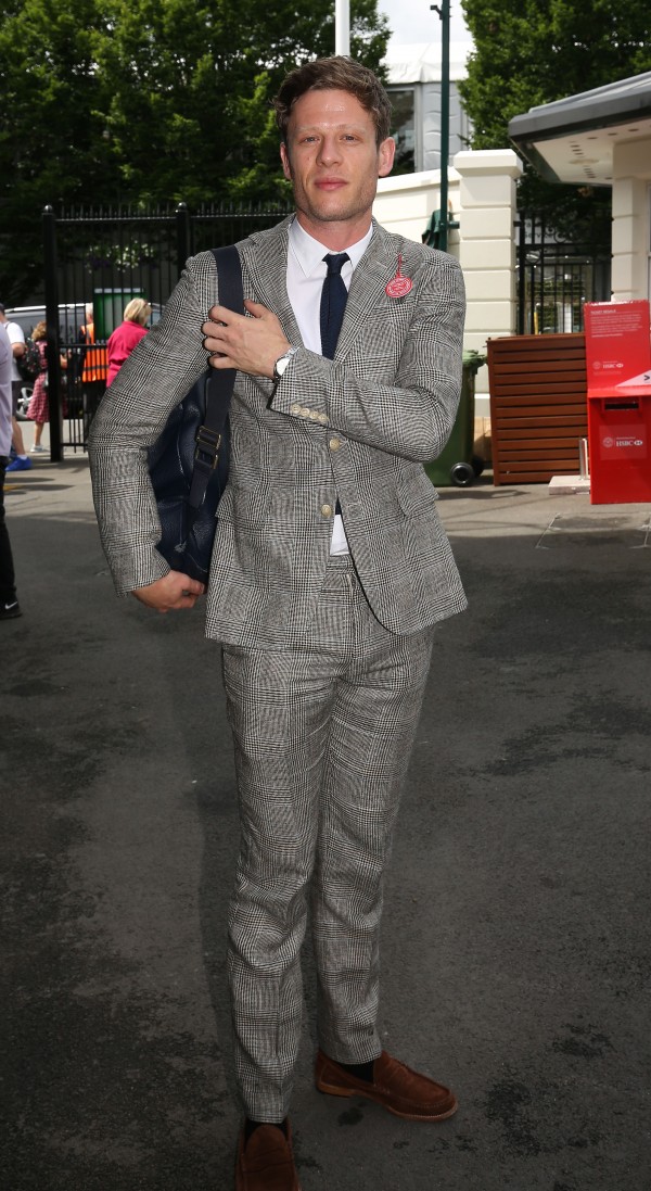 James Norton arrives on day one of the Wimbledon Championships at the All England Lawn Tennis and Croquet Club, Wimbledon.
