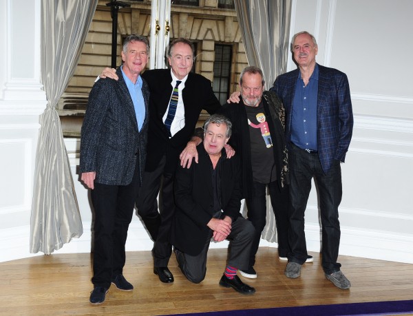 Michael Palin, Eric Idle, Terry Jones, Terry Gilliam and John Cleese announce their new plans for Monty Python at the Corinthia Hotel in London.