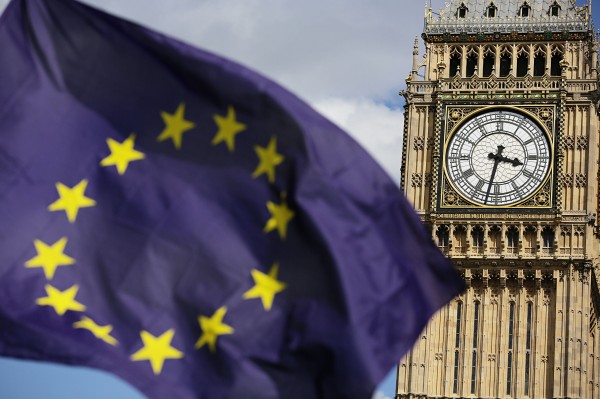 EU flag in front of Big Ben
