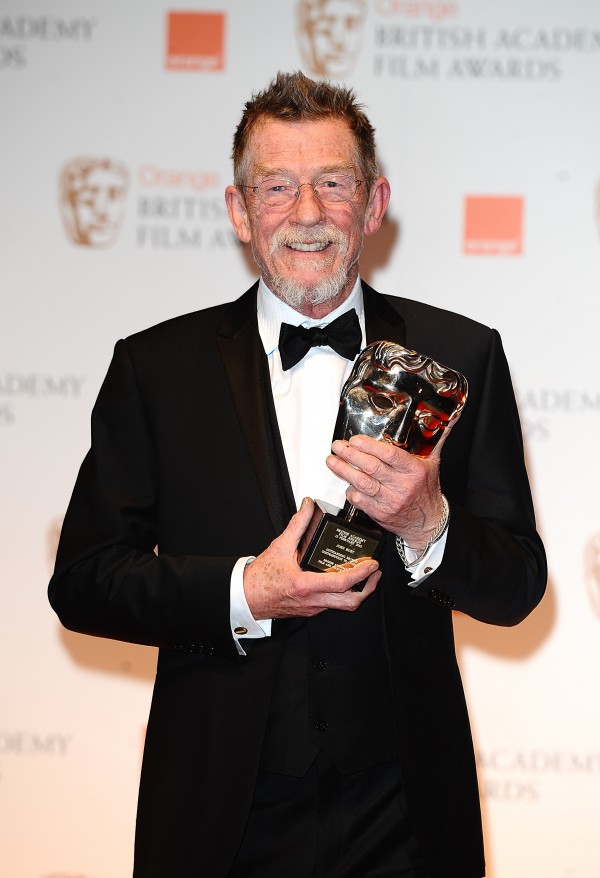 Sir John Hurt with the Oustanding Contribution to Cinema award