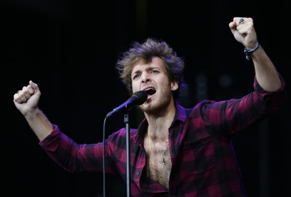 Paolo Nutini performing on the Main Stage at the Isle of Wight Festival.