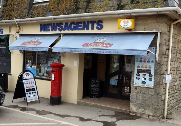 Harbour Newsagents in West Bay, Dorset, which has used for filming exterior shots of Broadchurch Newsagents. (Steve Parsons/PA)