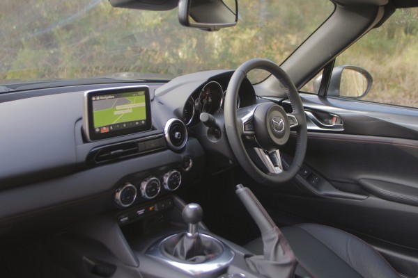 The Mazda's interior is well built