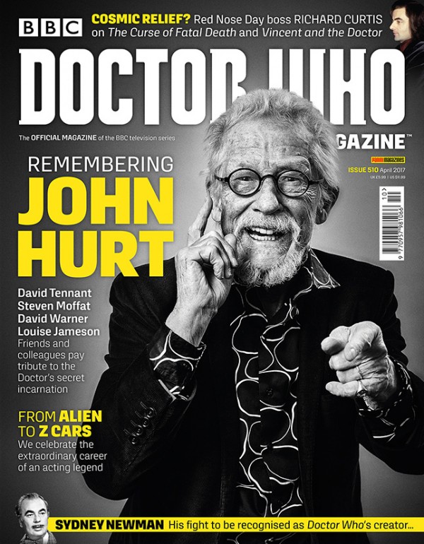 Sir John Hurt is to be honoured in the magazine (Doctor Who magazine)