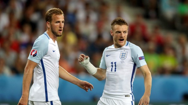 Harry Kane and Jamie Vardy - (Owen Humphreys/PA)