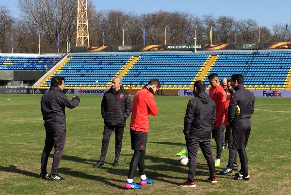 The pitch at the Olimp-2 stadium in Rostov-on-Don