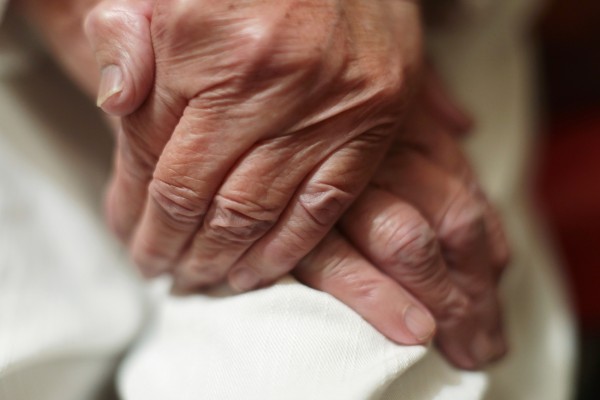 Elderly hands