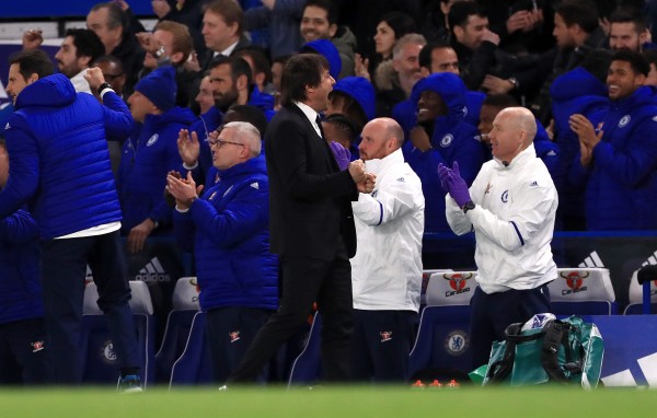 Conte celebrates