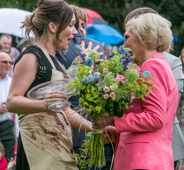 The last time Mary Berry would hand over the giant bouquet to a Bake Off champion.