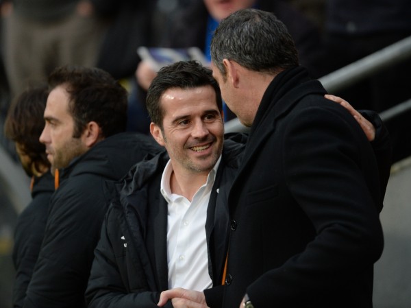 Hull City manager Marco Silva and Swansea City manager Paul Clement