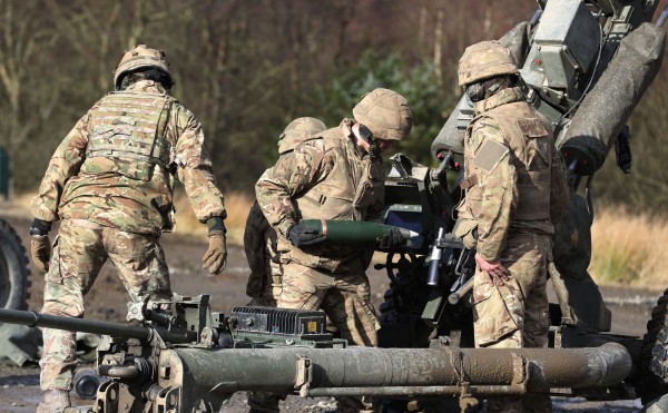 British Army soldiers are joined by French and Danish troops.