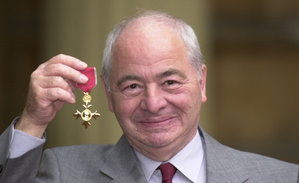 Colin Dexter with his OBE
