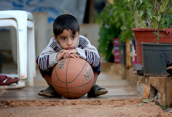 A Syrian refugee child 