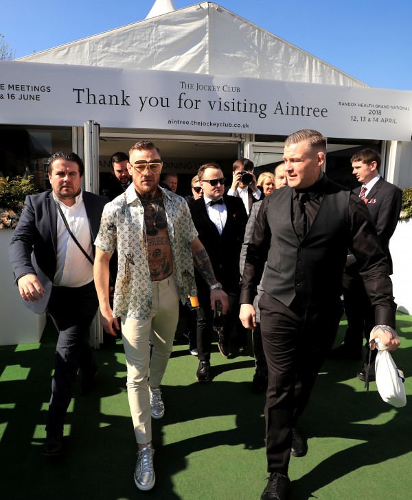 How much is Conor McGregor's Grand National outfit? From LV shirt