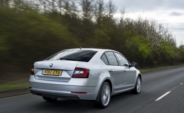 The rear of the Octavia is only lightly changed over the outgoing model