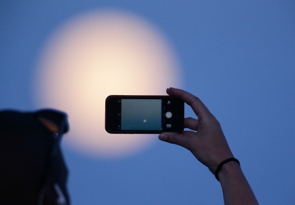 Picture being taken of the moon