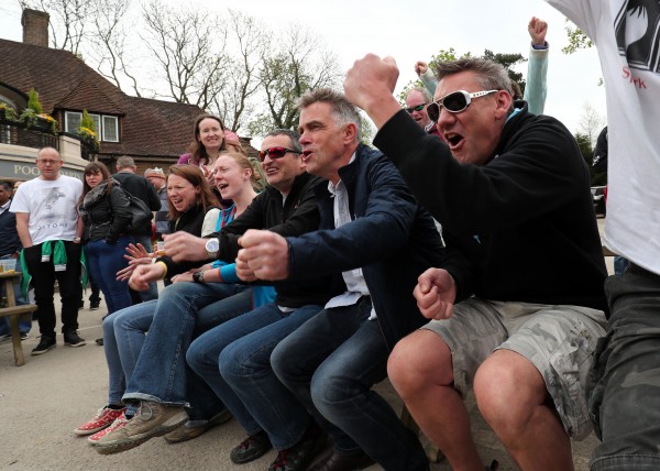 Cheering crowd