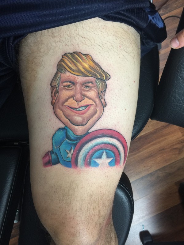 How do people with Donald Trump tattoos think he's doing 100 days on