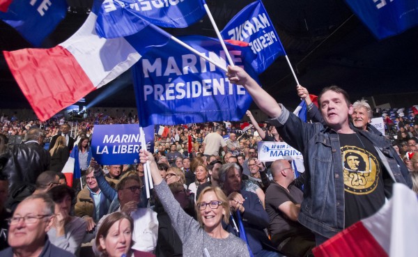 le pen supporters (Michel Euler/AP)