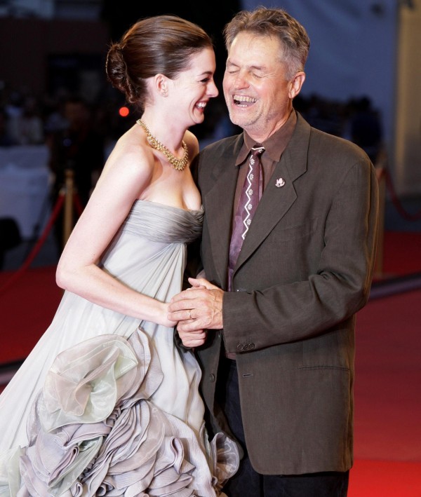 Anne Hathaway and director Jonathan Demme  attends the screening for 'Rachel Getting Married' at the Palazzo del Casino, during the 65th Venice Film Festival, Italy.