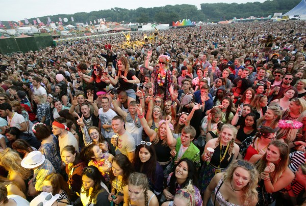 Festival-goers at Bestival music festival