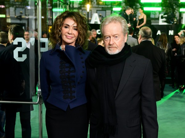 Sir Ridley attended the London event with his wife Giannina Facio.