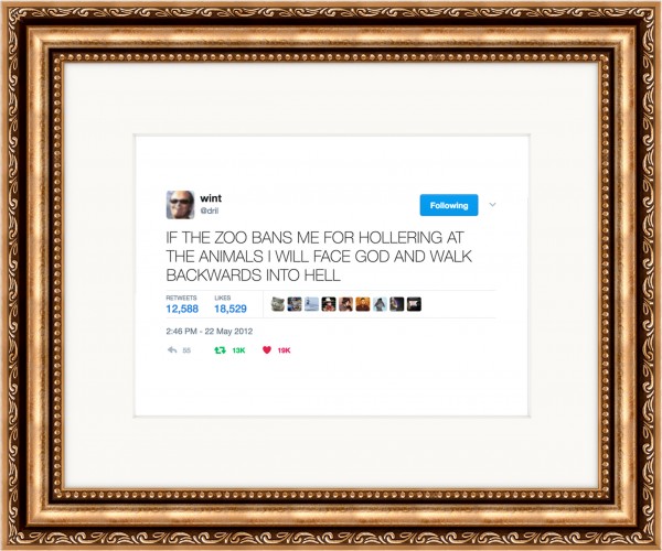 Framed Tweets.