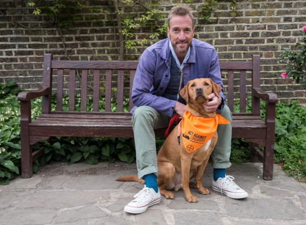 Ben Fogle with dog Theo (Act Against Lungworm)