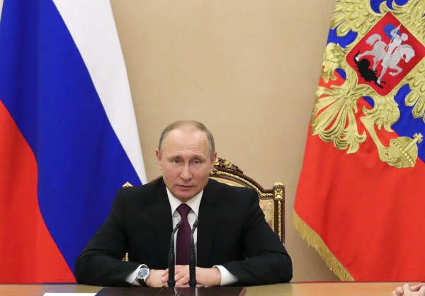 Russian President Vladimir Putin heads the Security Council in Moscow, Russia, Wednesday, May 10, 2017. 