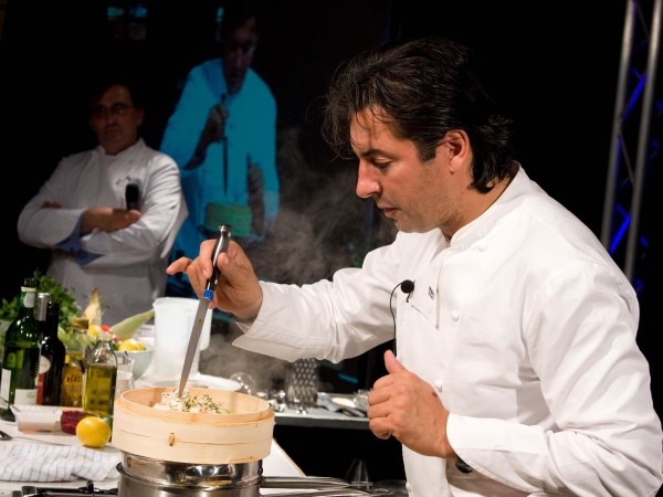 Jean-Christophe cooking in Shetland.