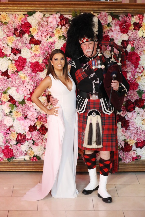 Eva Longoria with piper James Nicholl at the Global Gift Gala  (Andrew Milligan/PA)