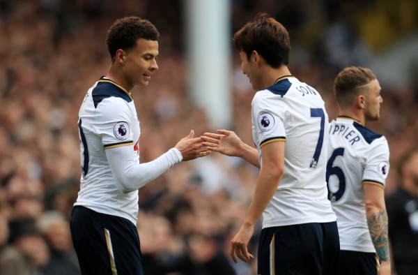 Tottenham Hotspur's Dele Alli and Son Heung-min
