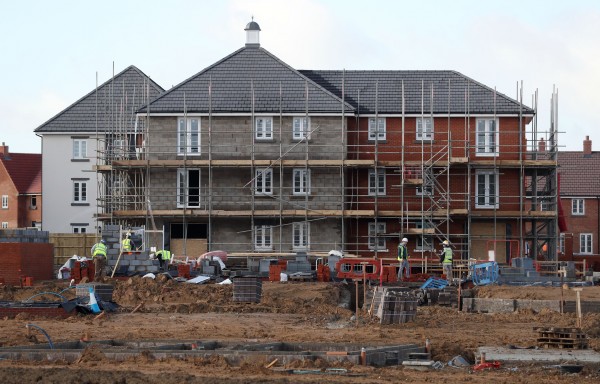 houses under construction on a new housing development 