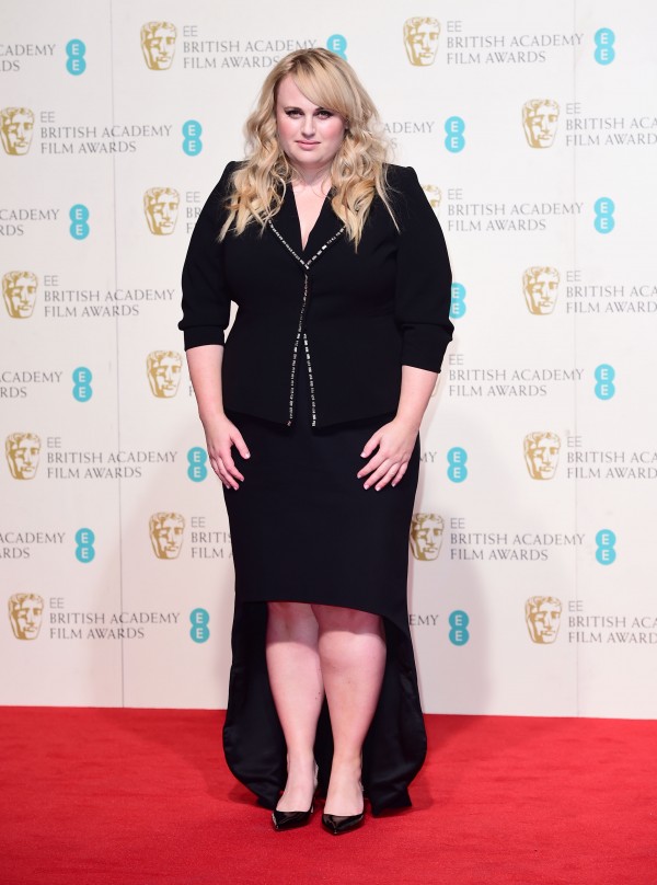 Rebel Wilson in the press room at the EE British Academy Film Awards at the Royal Opera House, Bow Street, London