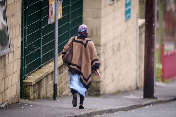 A general view of a Muslim woman in Bradford