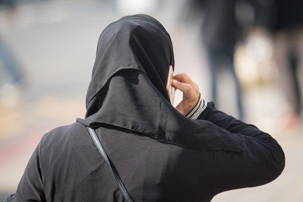 A general view of a Muslim woman in London.