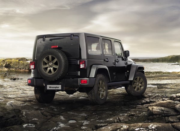 The rear of the Wrangler is quite blocky