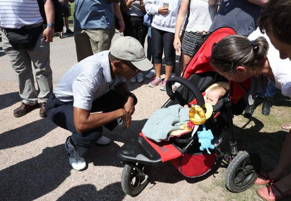 Obama and a baby