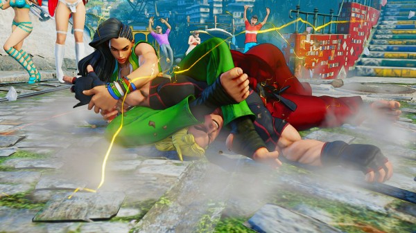 Laura fights Ken in Street Fighter