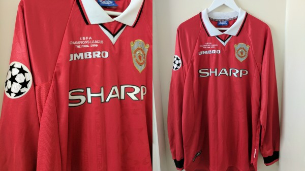 manchester united 1999 champions league jersey