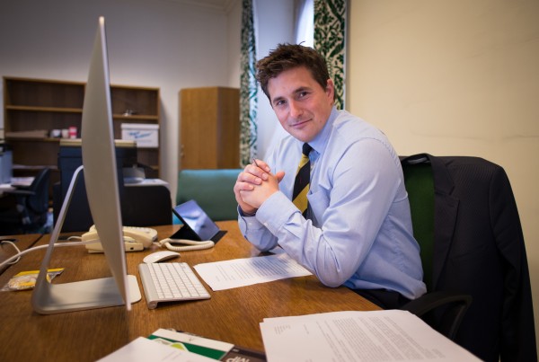 Plymouth MP Johnny Mercer at his office