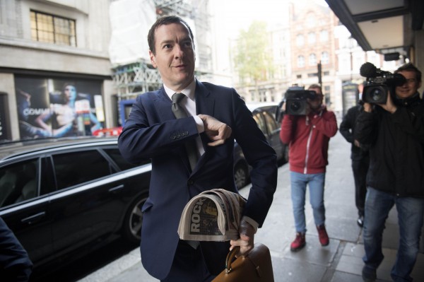 George Osborne arrives at the London Evening Standard offices