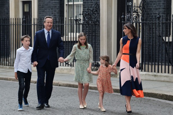 David Cameron leaving Downing Street in 2016