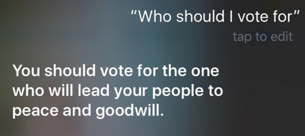 Siri was beautifully neutral when we asked for election ... - 600 x 268 jpeg 25kB