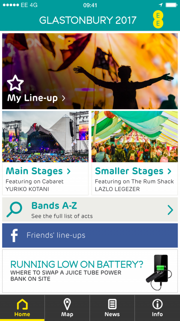 Glastonbury app