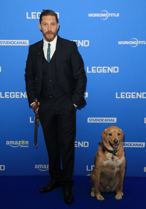 Tom Hardy and his dog Woody