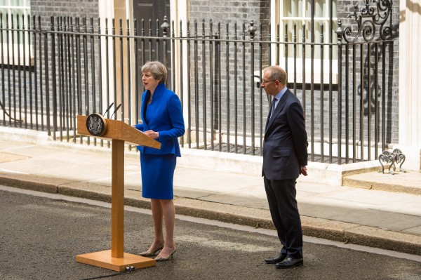 theresa may and her husband philip (Dominic Lipinski/PA)