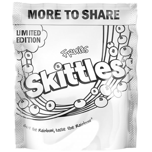 white skittles packaging (Wrigley)