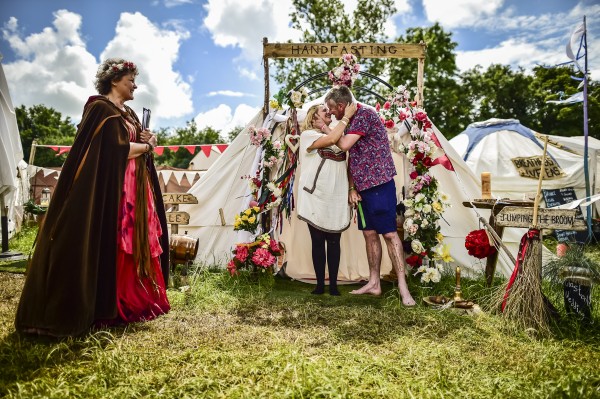 Glastonbury handfasting ceremony (Ben Birchall/PA)